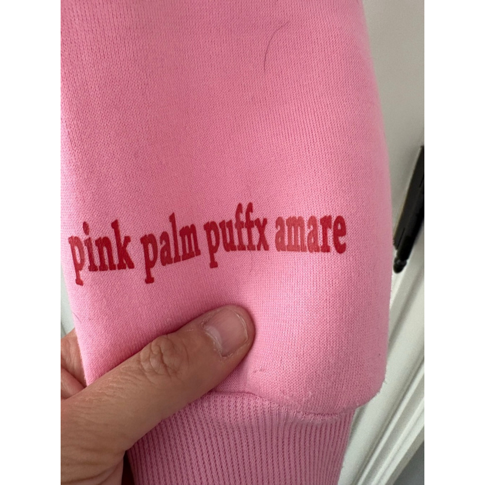 Unbranded women's Pink Hoodie with Red Hearts and Graphic, Size M - Picture 5 of 5